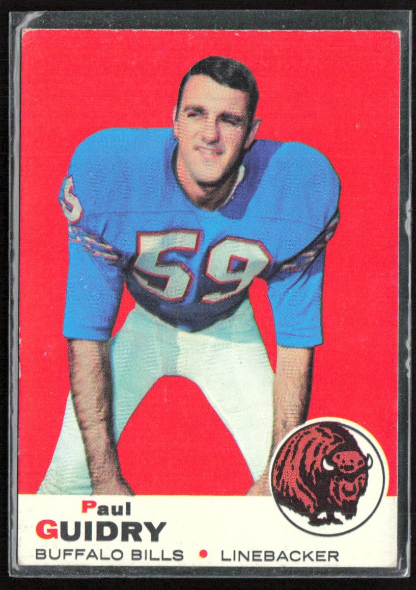 Paul Guidry 1969 Topps RC #109 Buffalo Bills