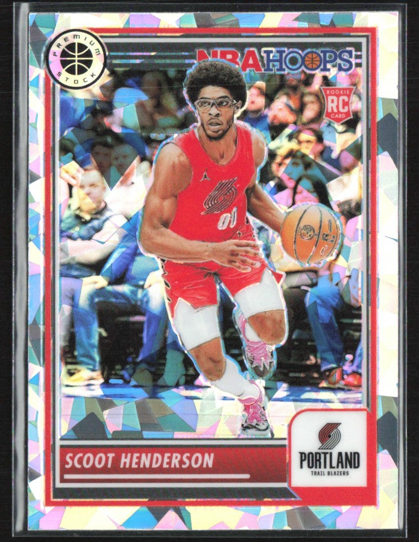 Scoot Henderson 2023 Panini NBA Hoops Premium Stock Ice Prizm RC #137