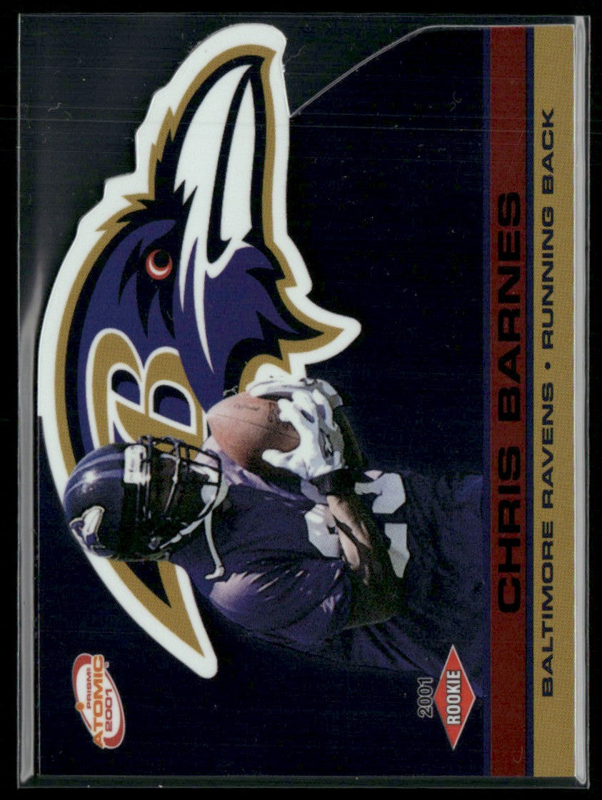 Chris Barnes 2001 Pacific Prism Atomic Red /310 #152 Baltimore Ravens