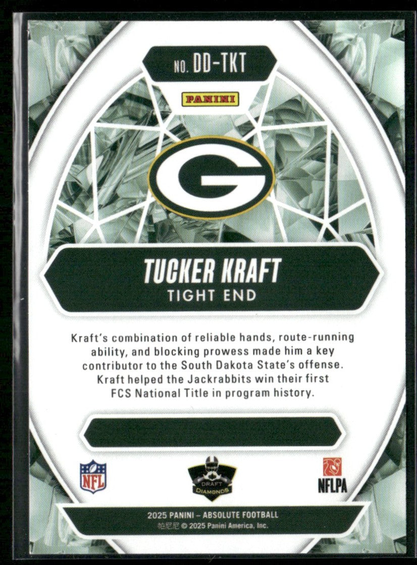 Tucker Kraft 2025 Panini Absolute Draft Diamonds #DD-TKT Green Bay Packers