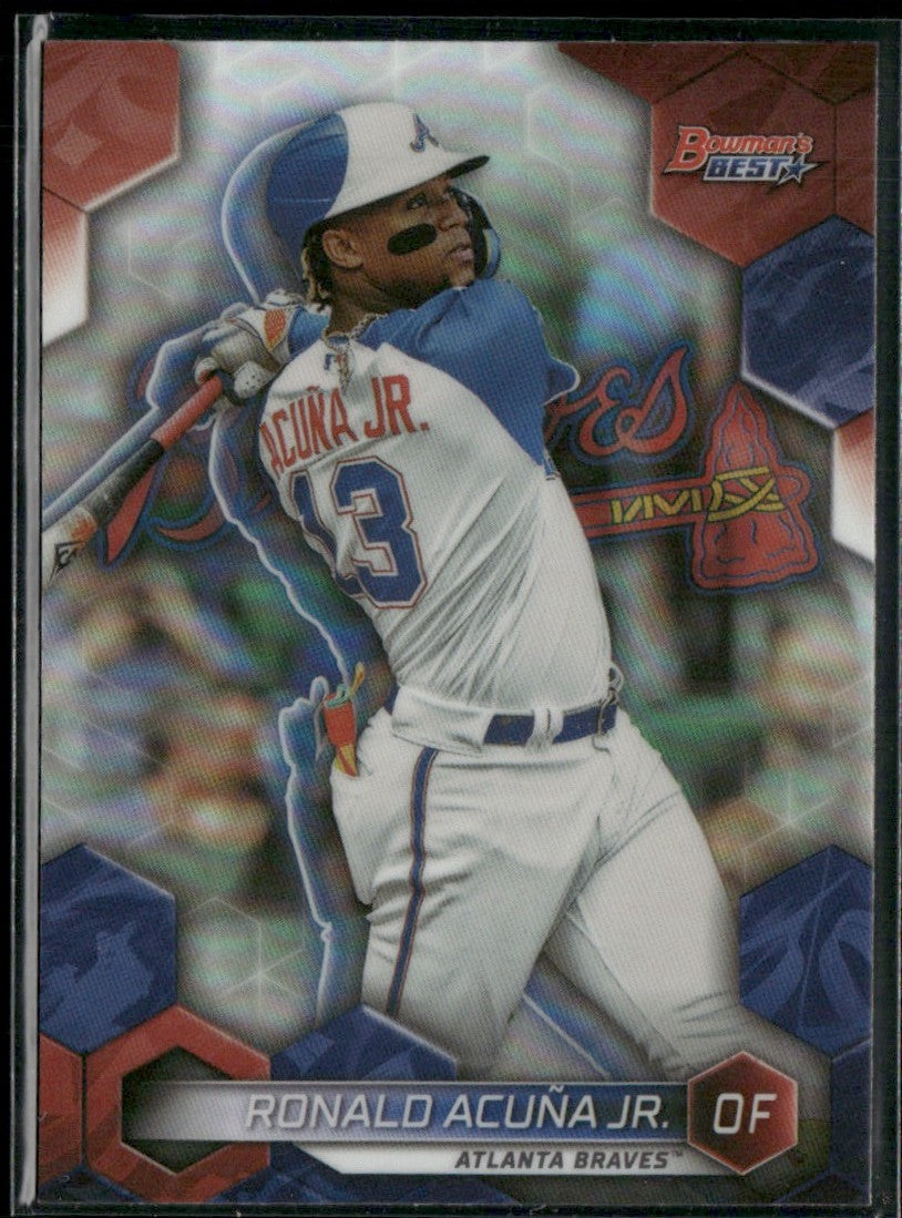Ronald Acuna Jr. 2023 Bowman's Best Refractor #18 Atlanta Braves
