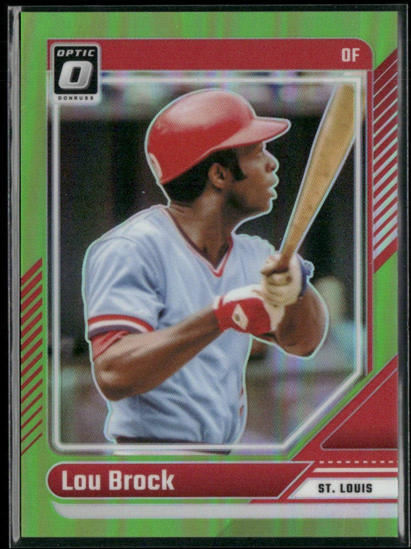 Lou Brock 2024 Panini Donruss Optic Lime Green Prizm /149 #72