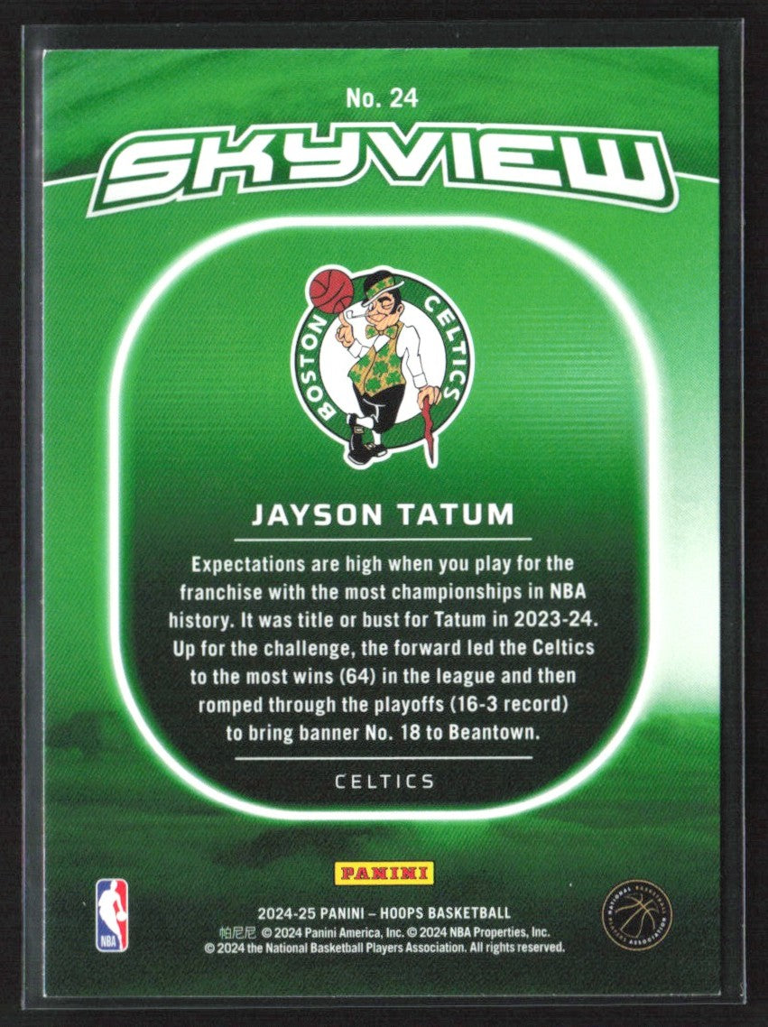 Jayson Tatum 2024 Hoops Skyview Winter #24 Boston Celtics