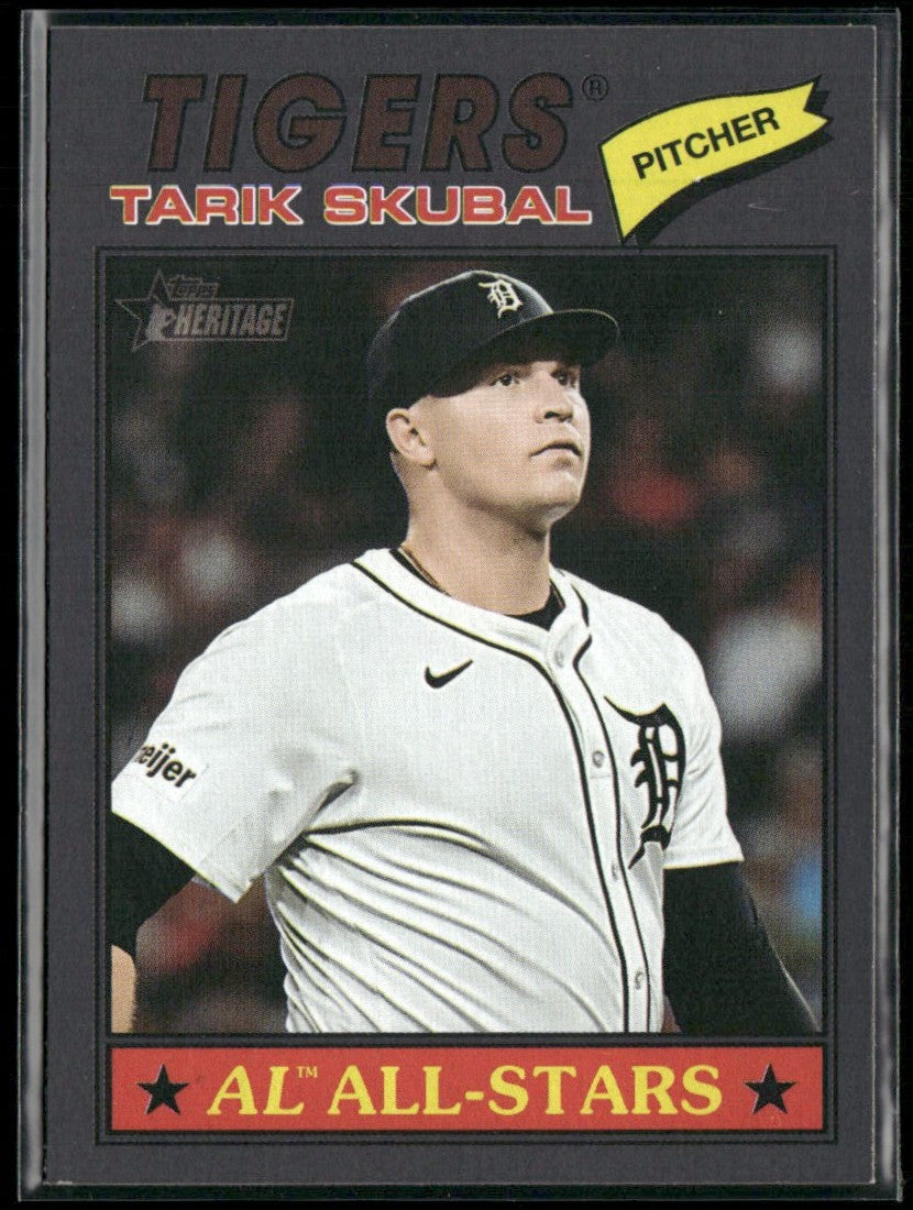 Tarik Skubal 2026 Topps Heritage Dark Gray #281 Detroit Tigers