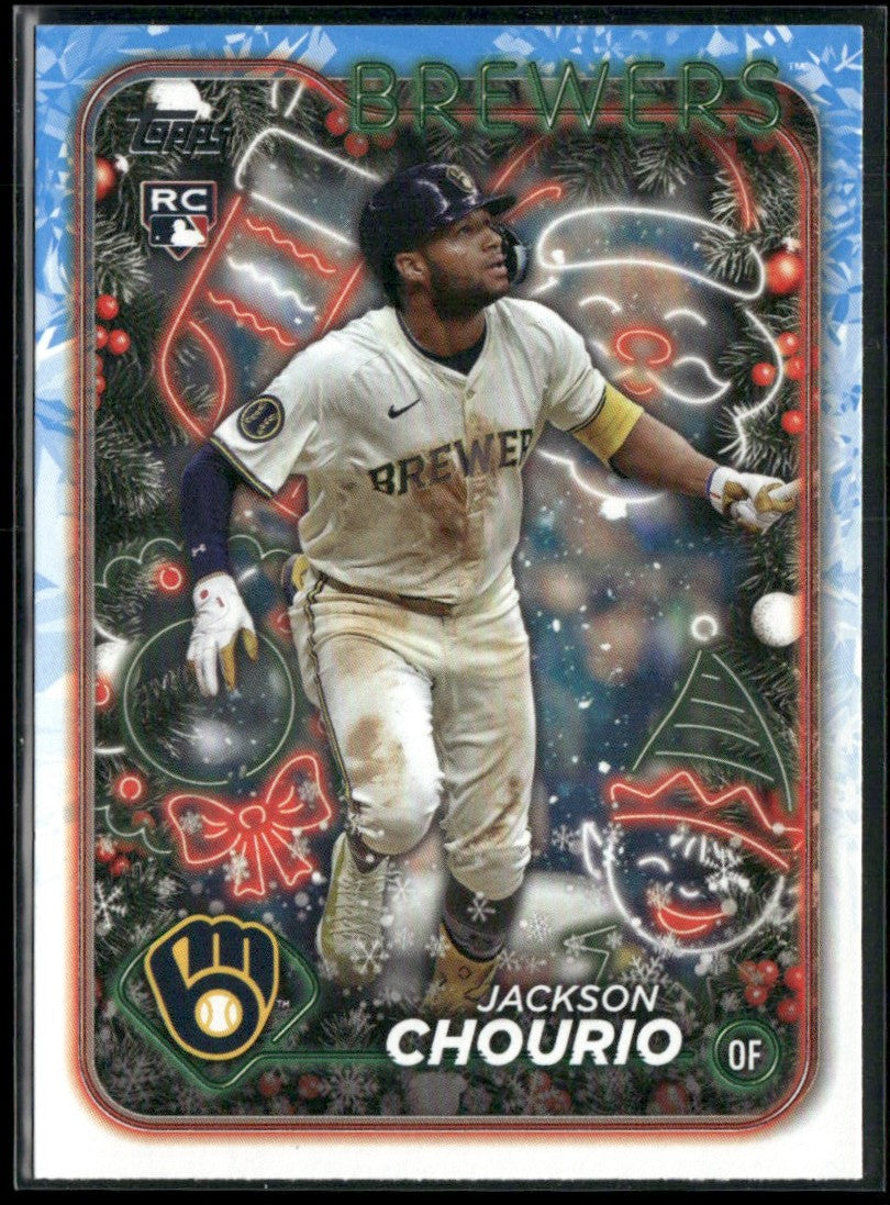Jackson Chourio 2024 Topps Holiday RC #H119 Milwaukee Brewers