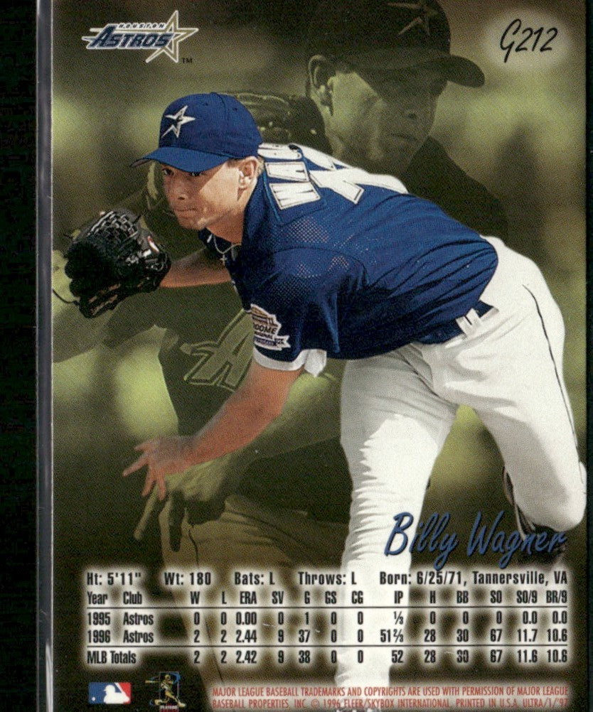 Billy Wagner 1997 Fleer Ultra Gold Medallion #G212 Houston Astros