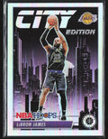 LeBron James 2023 Panini NBA Hoops Premium Stock City Edition Silver Prizm #15