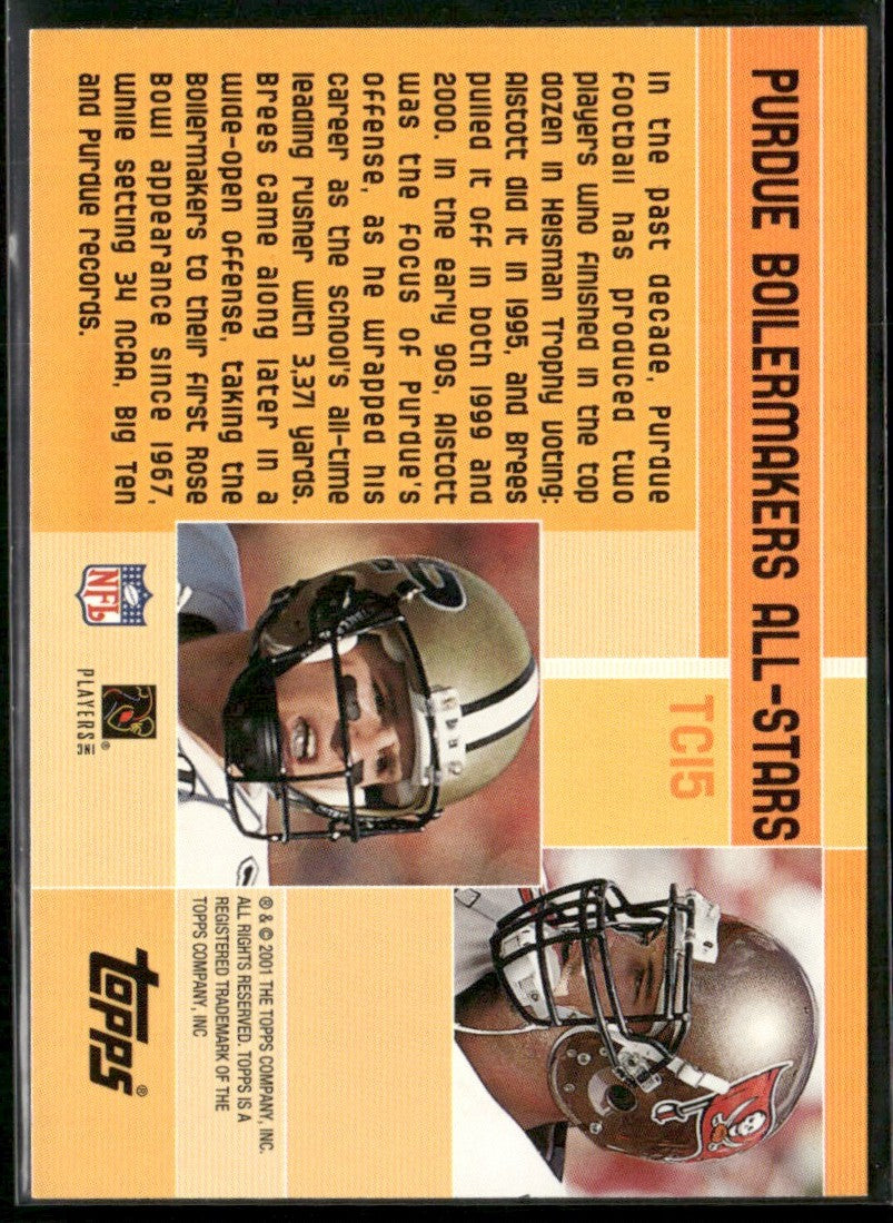 Mike Alstott Drew Brees 2001 Topps Pride of Purdue #TC15
