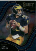 Tom Brady 2022 Panini Select Field Level Blue #130 Michigan Wolverines