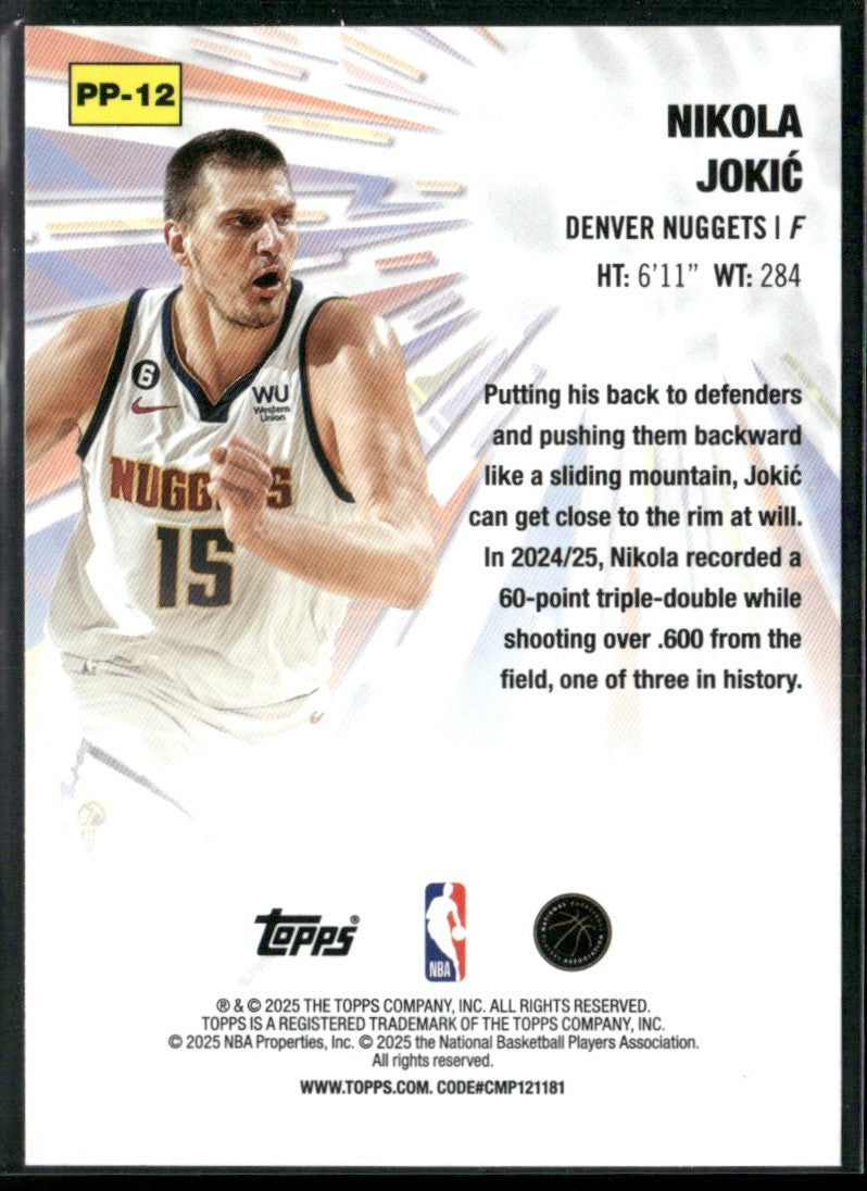 Nikola Jokic 2025 Topps Power Players #PP-12 Denver Nuggets