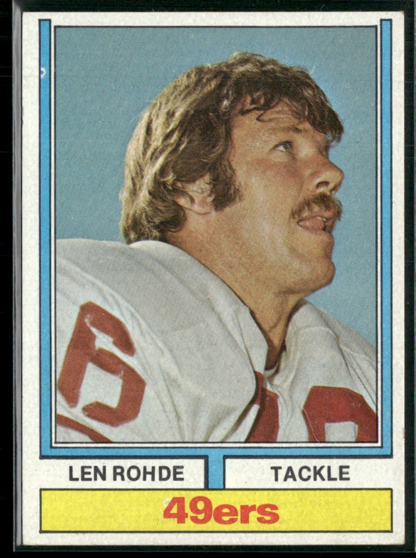 Len Rohde 1974 Topps #98 San Francisco 49ers