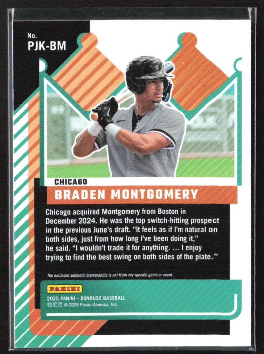 Braden Montgomery 2025 Donruss Prospect Jersey Kings Jersey #PJK-BM