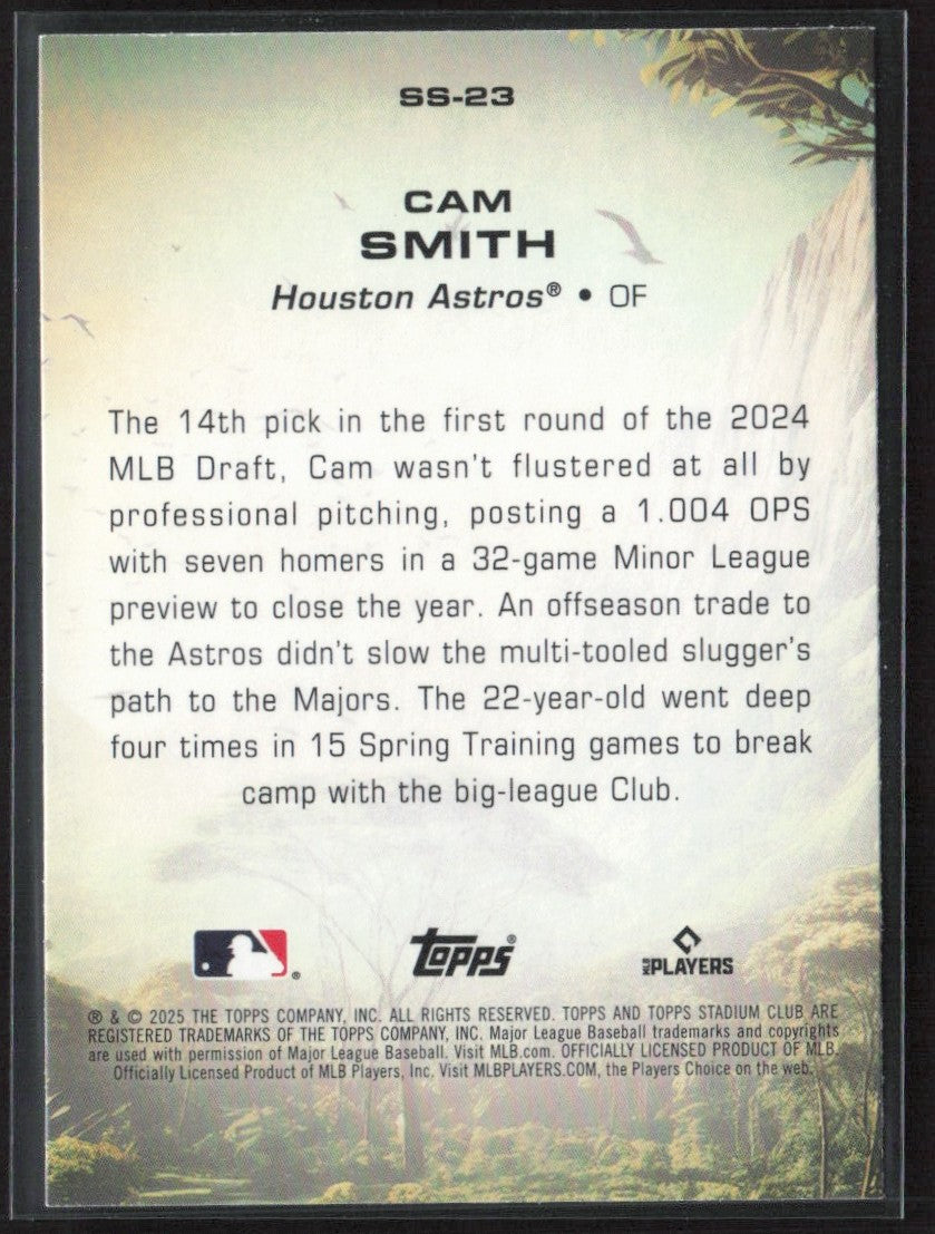 Cam Smith 2025 Topps Stadium Club Savage Sluggers RC #SS-23 Houston Astros