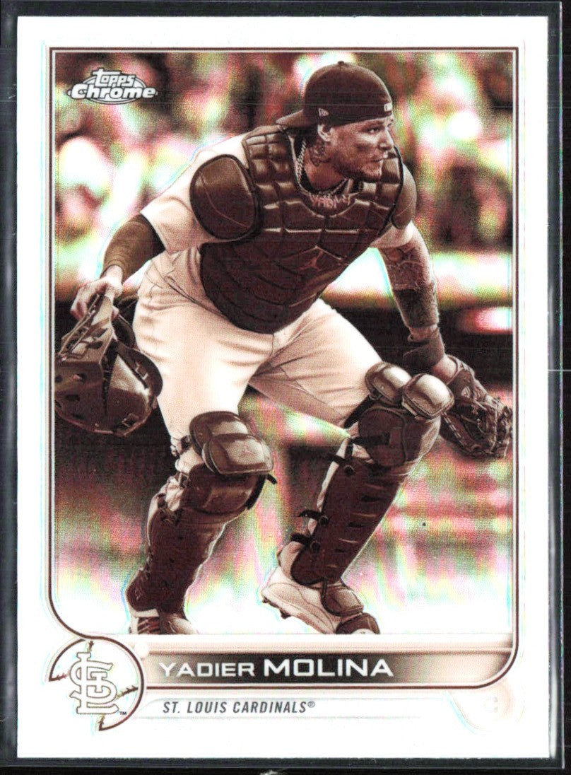 Yadier Molina 2022 Topps Chrome Sepia Refractor #93 St. Louis Cardinals