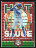 Mookie Betts 2021 Panini Mosaic Hot Sauce Green Prizm #HS4 Los Angeles Dodgers