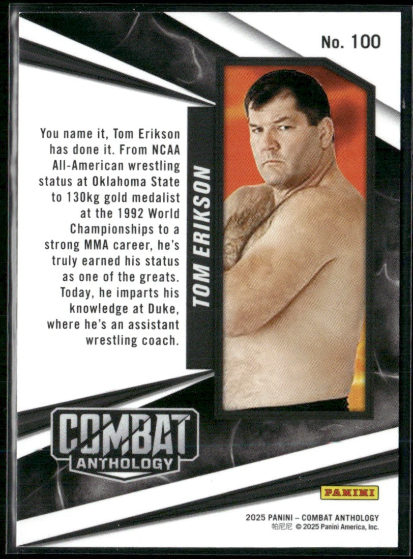 Tom Erikson 2025 Panini Combat Anthology Red /199 #100