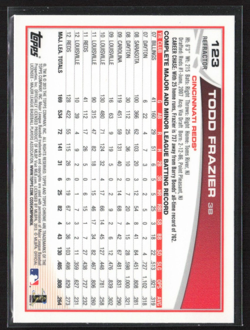 Todd Frazier 2013 Topps Chrome Purple Refractor #123 Cincinnati Reds