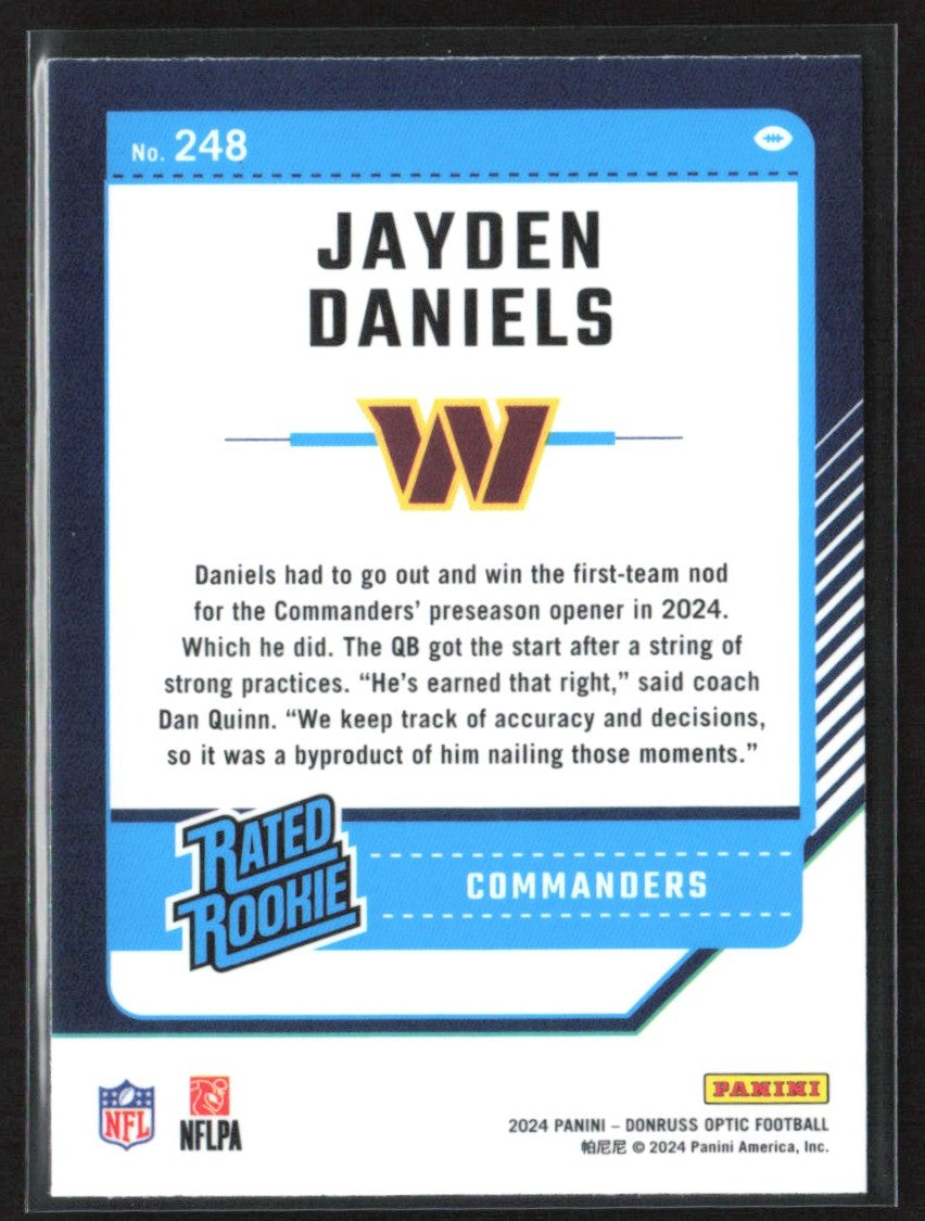 Jayden Daniels 2024 Donruss Optic RC #248 Washington Commanders