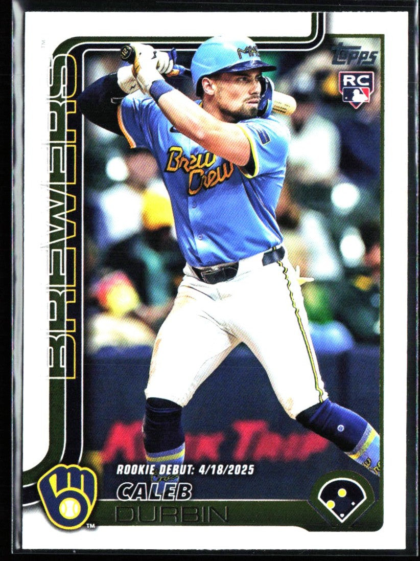 Caleb Durbin 2025 Topps Update RC #US59 Milwaukee Brewers
