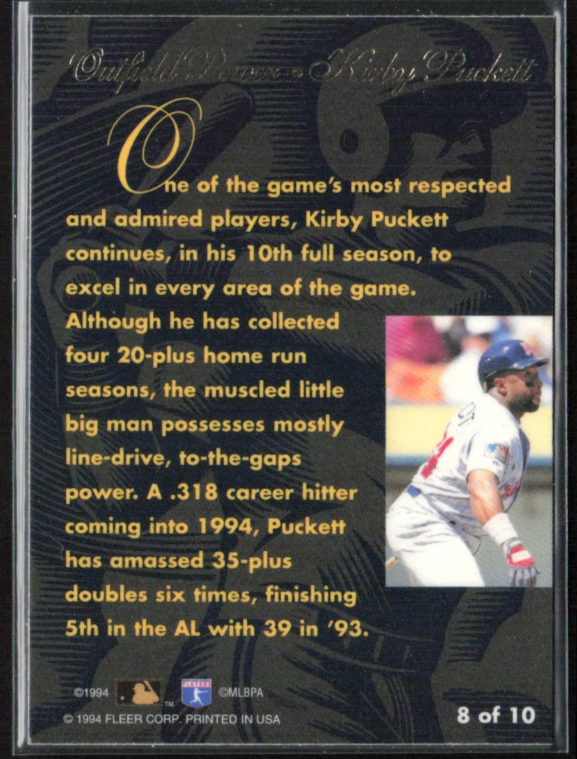 Kirby Puckett 1994 Flair Outfield Power #8 Minnesota Twins