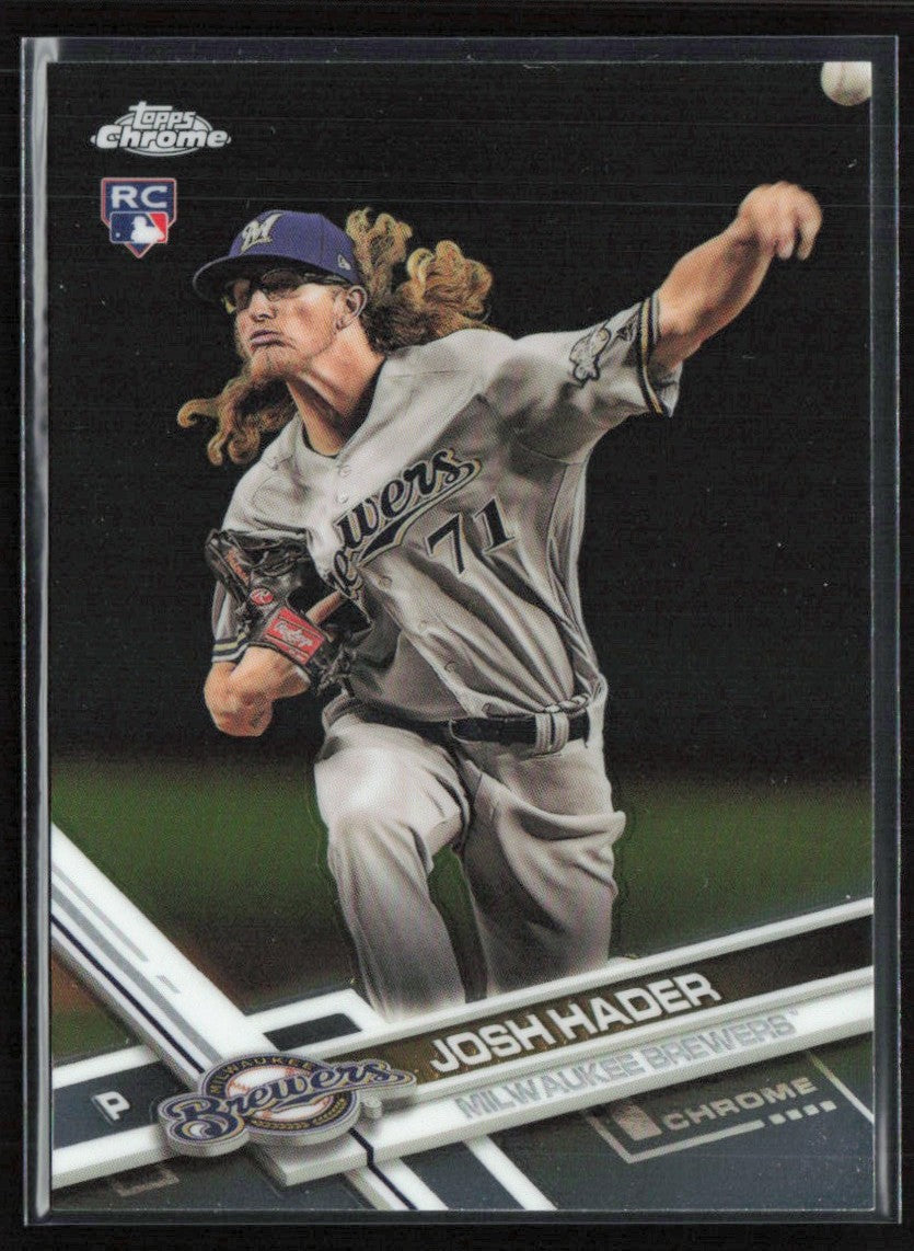Josh Hader 2017 Topps Chrome Update RC #HMT54 Milwaukee Brewers