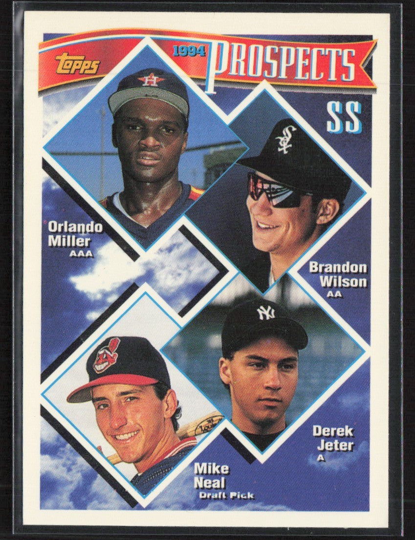 Orlando Miller/Brandon Wilson/Derek Jeter/Mike Neal 1994 Topps Prospects RC #158