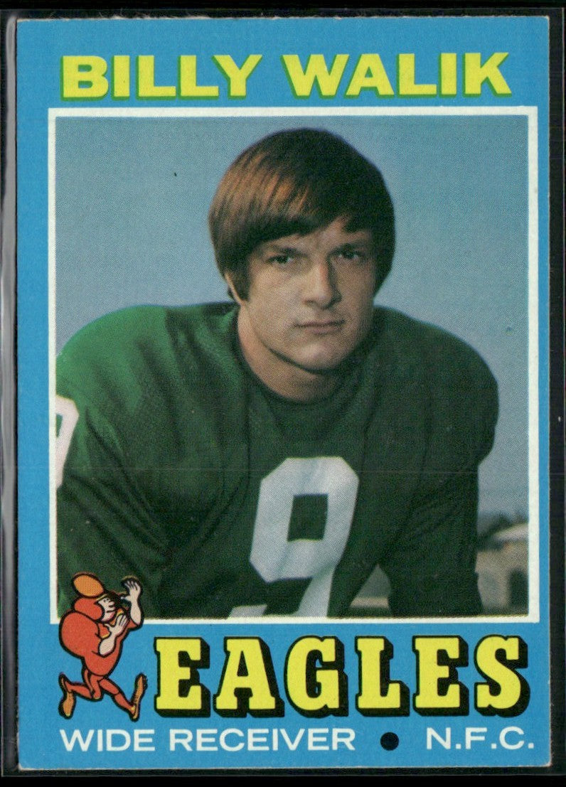 Billy Walik 1971 Topps RC #23 Philadelphia Eagles