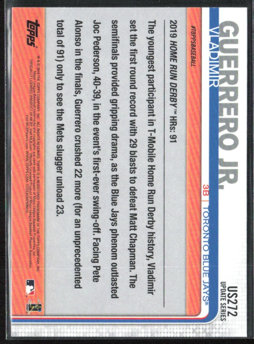 Vladimir Guerrero Jr. 2019 Topps Update Home Run Derby RC #US272