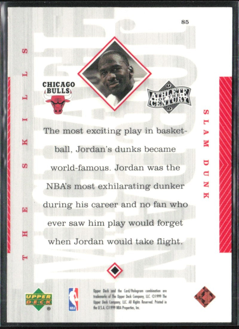 Michael Jordan 1999 Upper Deck Athlete of the Century #85 Chicago Bulls