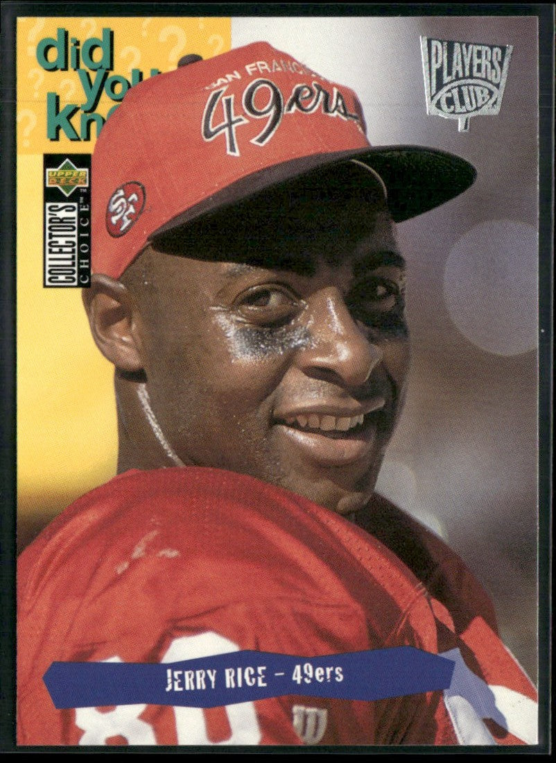 Jerry Rice 1995 Collector's Choice Players Club #36 San Francisco 49ers