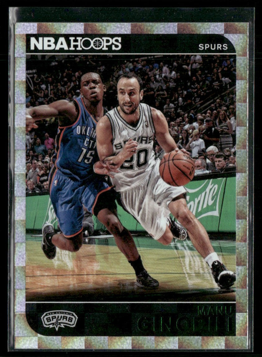 Manu Ginobili 2014 Hoops Green Checker #88 San Antonio Spurs