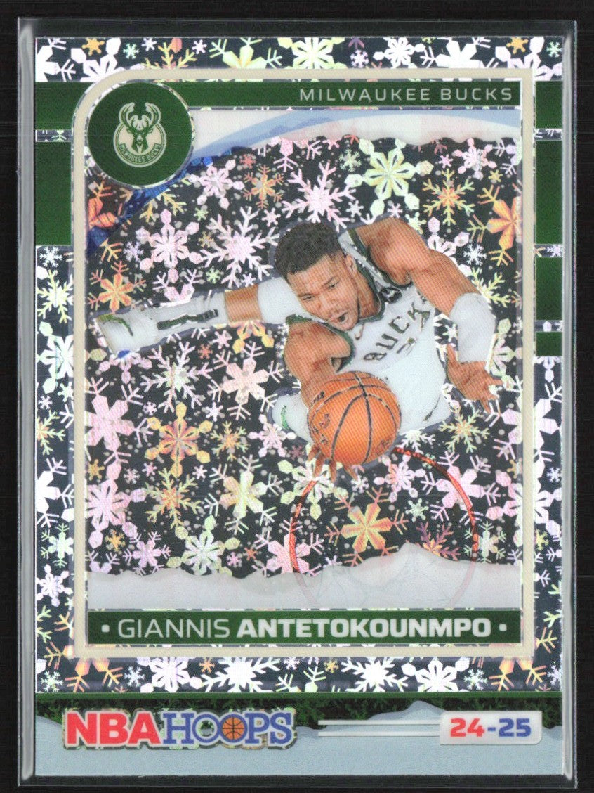 Giannis Antetokounmpo 2024 Hoops Premium Winter Prizm #166 Milwaukee Bucks