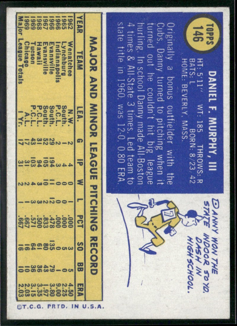 Danny Murphy 1970 Topps #146 Chicago White Sox