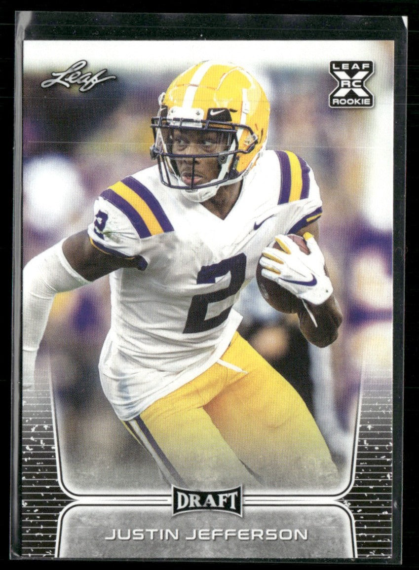 Justin Jefferson 2020 Leaf Draft RC #40 LSU Tigers
