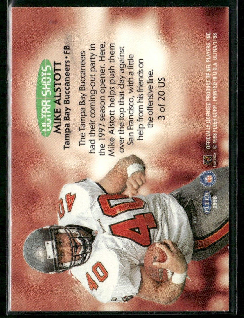 Mike Alstott 1998 Fleer Ultra Shots #40 Tampa Bay Buccaneers