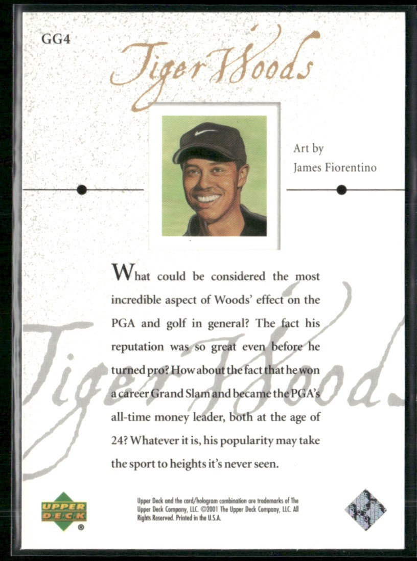 Tiger Woods 2001 Upper Deck Gallery #GG4