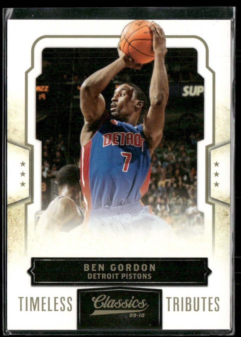 Ben Gordon 2009 Panini Classics Timeless Tributes Gold /50 #42 Detroit Pistons