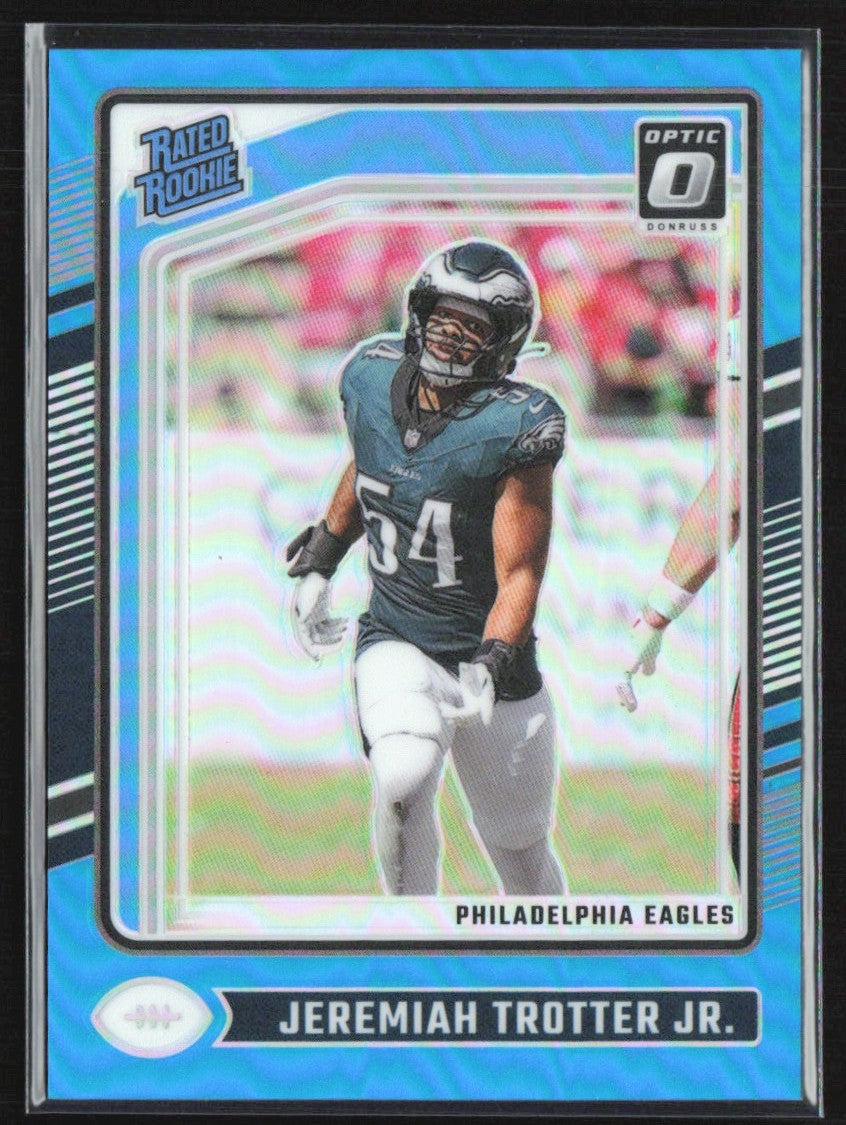 Jeremiah Trotter Jr. 2024 Donruss Optic Aqua RC /299 #250 Philadelphia Eagles