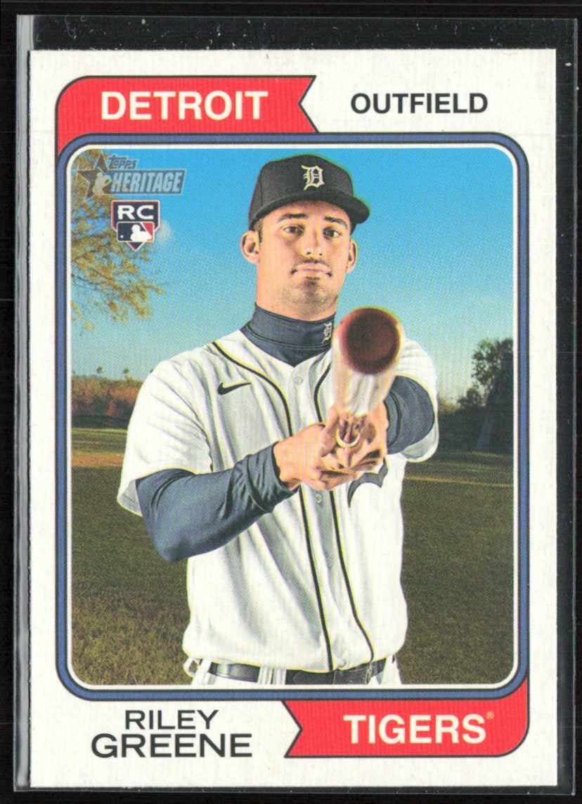 Riley Greene 2023 Topps Heritage RC #48 Detroit Tigers