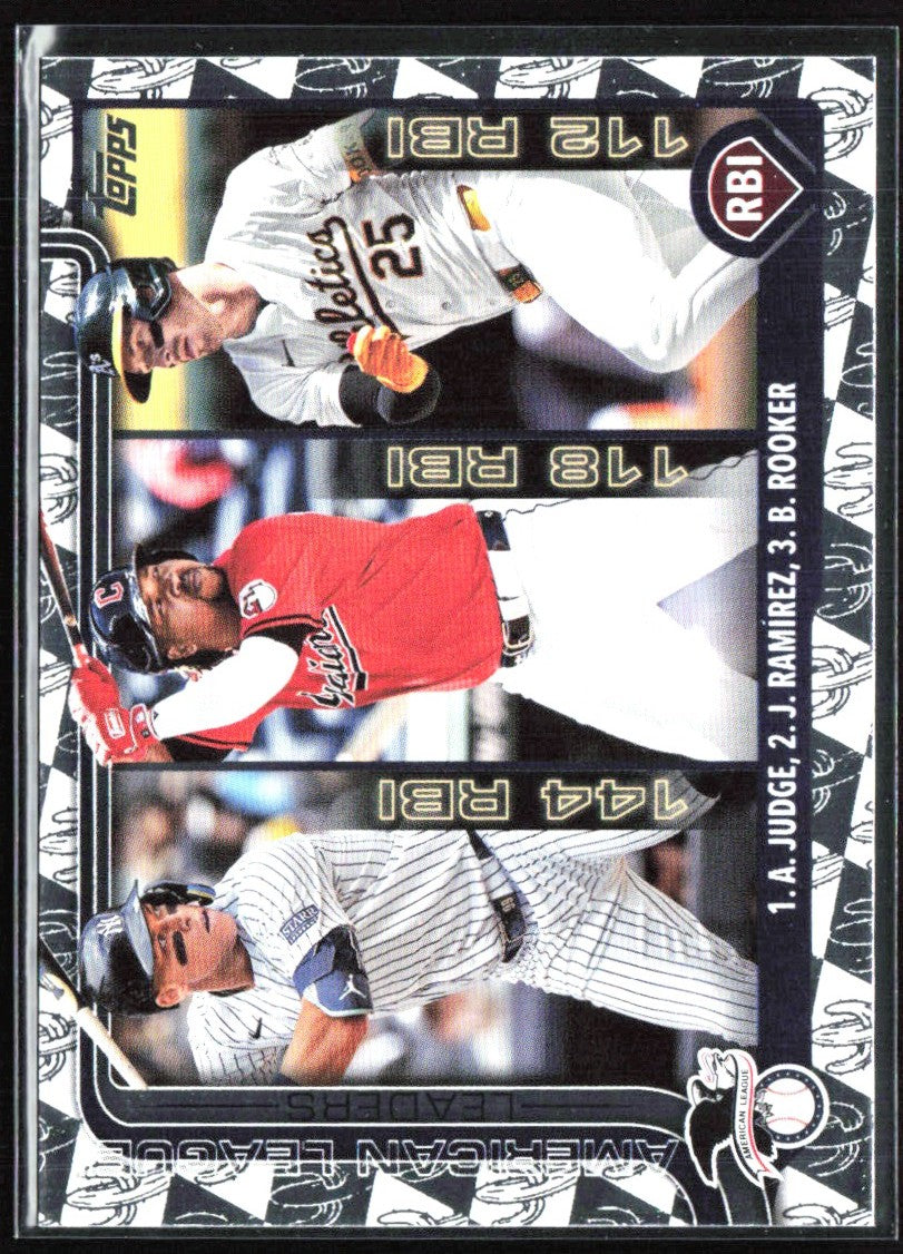 Aaron Judge/Jose Ramirez/Brent Rooker 2025 Topps League Leaders #29