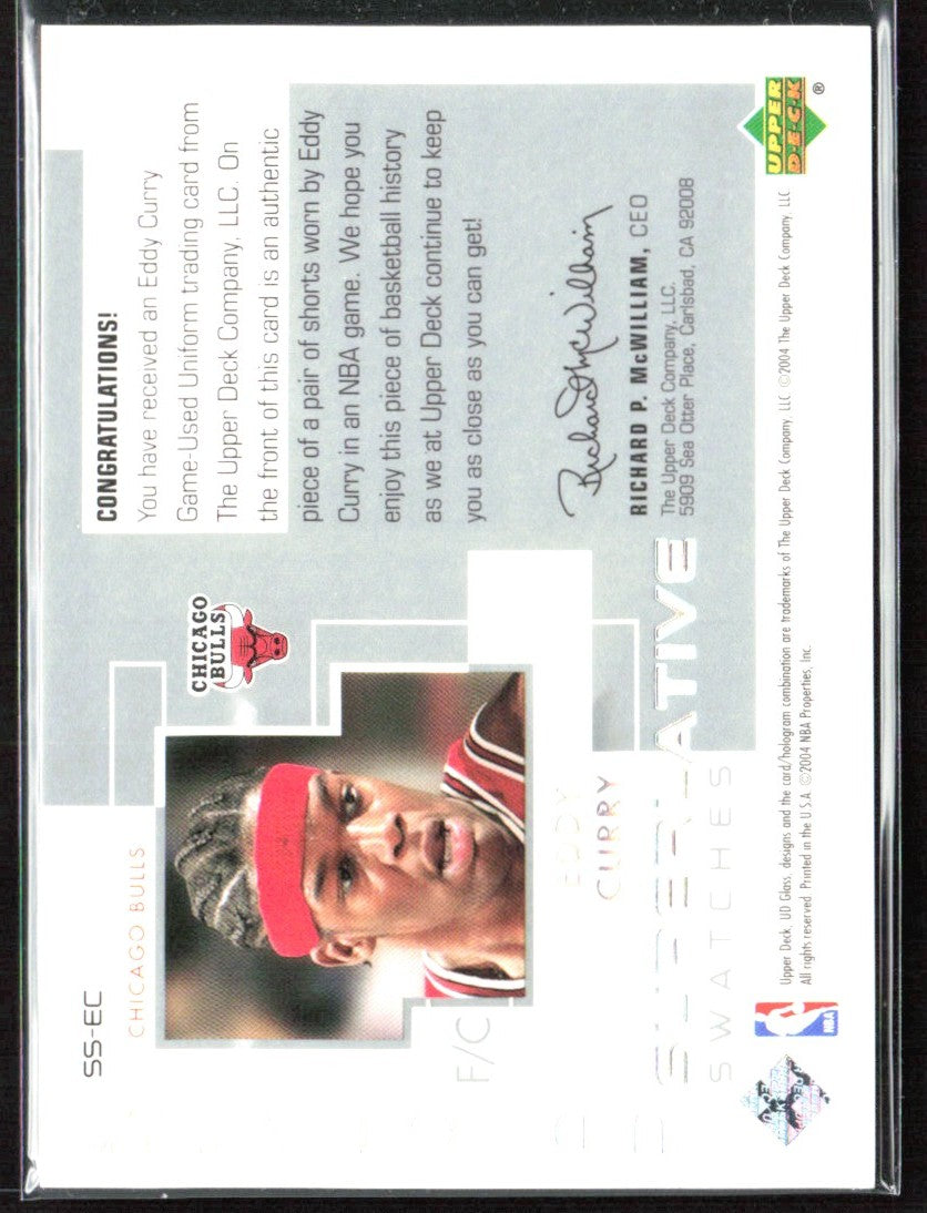 Eddy Curry 2001 Upper Deck Superlative Swatches Jersey #SS-EC Chicago Bulls