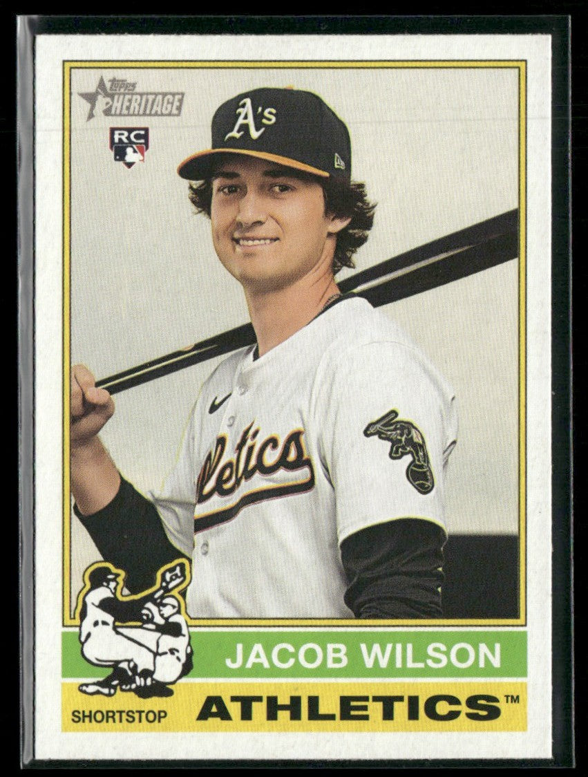 Jacob Wilson 2025 Topps Heritage RC #15 Athletics