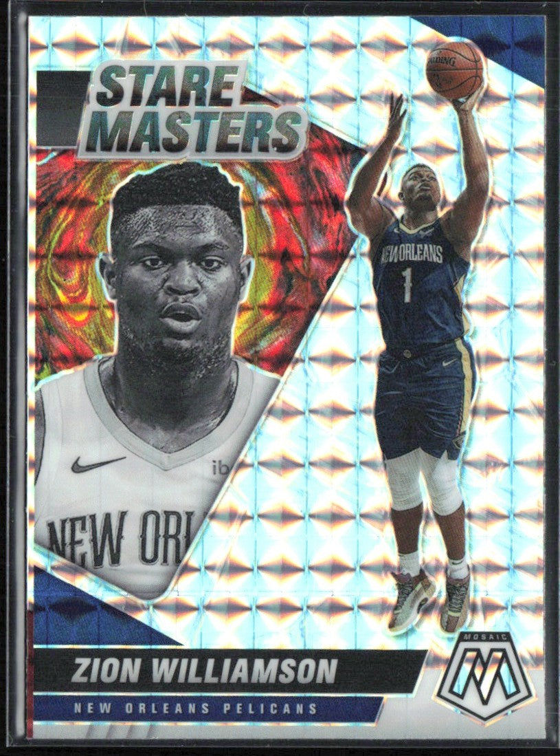 Zion Williamson 2020 Panini Mosaic Stare Masters Prizm #10 New Orleans Pelicans