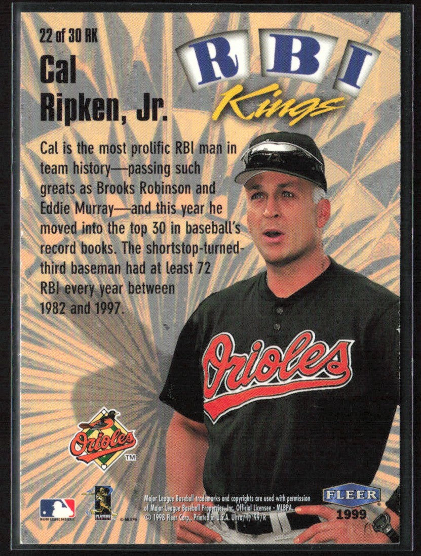 Cal Ripken Jr. 1999 Fleer Ultra RBI Kings #22 Baltimore Orioles
