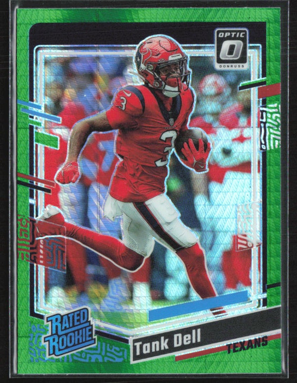 Tank Dell 2023 Donruss Optic Green Hyper RC #245 Houston Texans