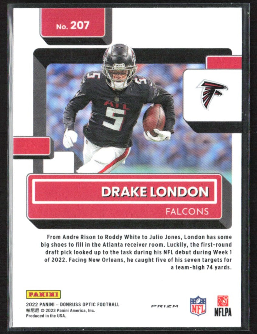 Drake London 2022 Donruss Optic Pink RC #207 Atlanta Falcons