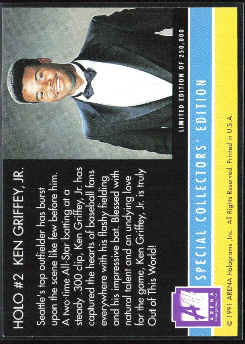 Ken Griffey Jr. 1991 Arena Holograms Seattle Mariners