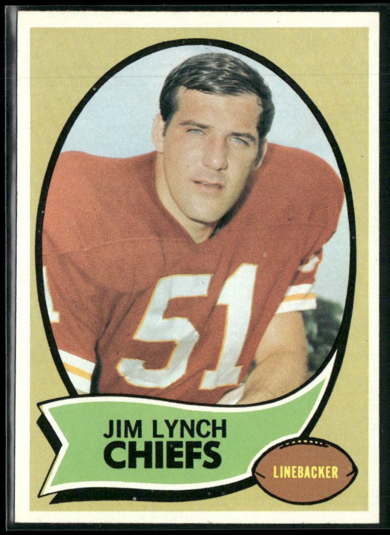 Jim Lynch 1970 Topps RC #51 Kansas City Chiefs