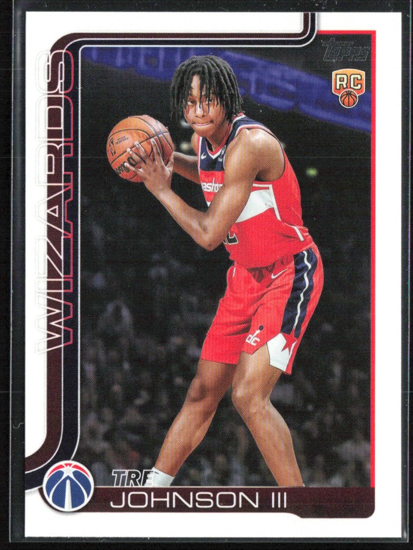 Tre Johnson III 2025 Topps RC #206 Washington Wizards