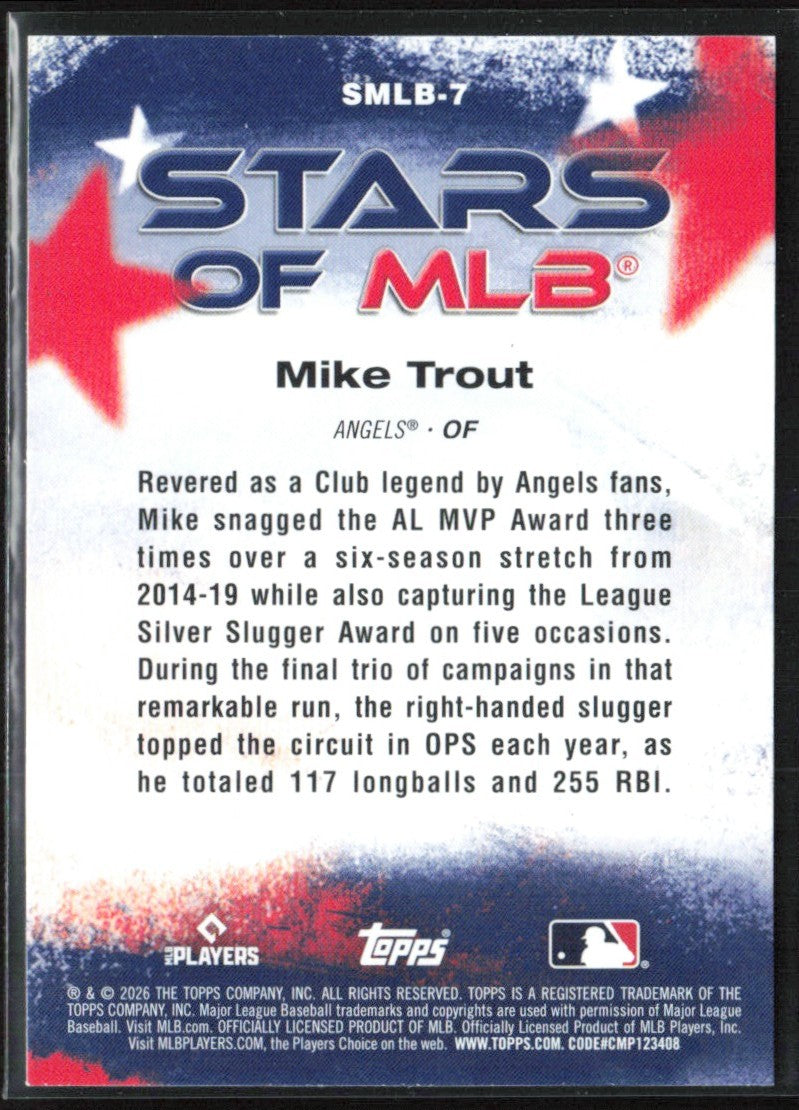 Mike Trout 2026 Topps Stars MLB #SMLB-7 Los Angeles Angels